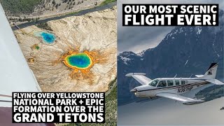 Flying Over Yellowstone + Epic Formation Over the Grand Tetons